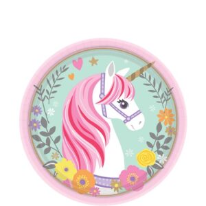 MAGICAL UNICORN PAPTALLERKNER 8stk 18CM