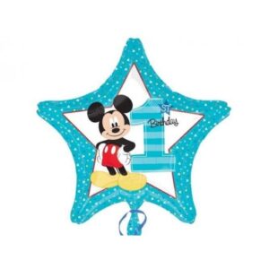 MICKEY MOUSE 1ÅRS FØDELSELSDAGS FOLIE BALLON 48CM